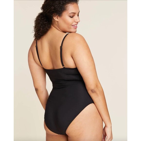 NWT Andie The Full Coverage Amalfi Swimsuit AdjustableStraps RemovablePads S Blk - Picture 3 of 12